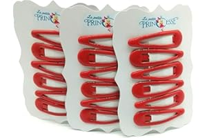 LA PETITE PRINCESSE 18 PCS Red hair accessories red Hair clips barrettes Red School Uniform Colour hair Clips Slides Sleepies Snaps Bendies for Girls hair