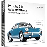 FRANZIS 67664 - Porsche 911 Adventskalender - Modellbausatz im Maßstab 1:43, inkl. Soundmodul und 52-seitigem Begleitbuch