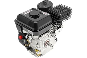 TESUGN 7.5 HP Petrol Engine Stand Motor Kart Engine, 4 Stroke Petrol Engine, Single Cylinder Petrol Engine, Heavy Duty Engine, Air Cooled, Pull Start