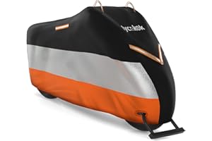 Iycnkok Funda Moto Impermeable Cubierta de Moto al Aire Libre 300D Oxford Tela Resistente al Agua Lluvia Nieve Prueba de Polvo, con Tiras Reflectantes para Scooter Motocicleta, 265x105x125 cm