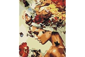 DIAMOND PAINTING FAN HOUSE Fan House Pintar por Numeros Adultos, DIY Pintura por Números, Kit de Pintura al óleo de Lienzo DIY para con Pinceles, Paint by Numbers Pigmento Acrílico 40 x 50cm,sin Marco