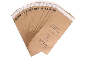 LAMCA Disposable Kraft Paper Self-Sealing Sterilization Bags – High-Temperature Dry Heat Sterilization Bags for Nail Salon, Medical Tools, One-Time Use, Bulk Packaging