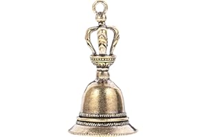 Vaguelly Campana con oggetto Dharma e set Bajra - Alter Pray Singing Bowl Campana a mano Campana per meditazione buddista fatta a mano da Himalayan Bazaar