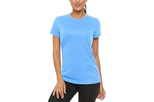 TACVASEN T-Shirt à Manches Courtes pour Femmes T-Shirt Protection Solaire Shirt Léger UPF 50+ T-Shirt Décontracté UV Protection