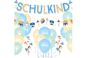 School Decoration Set for Boys, School Child Garland + School Cone and School Bag Banner + First Day of School Balloon + Sugar Confetti