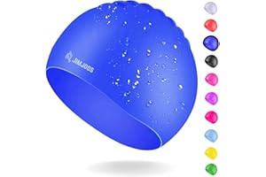 JIMJOOS Kids Swimming Cap 3–14 Years - Silicone Swim Cap for Boys & Girls - Anti-Slip, Stretchable, Waterproof Swimming 