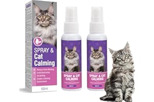 PIUESS Relajante para Gatos Spray 2 Piezas Feromonas Calmante Gatti Tranquilizante Gato Relajantes Antiestres Anti Estres ArañAzos Soluciona Signos Miedos Cambios Marcaje Orina Conflictos Entre Recambios M