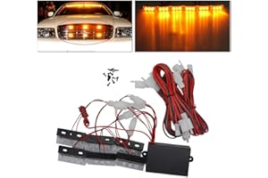 Maso Lampe stroboscopique d'urgence 12 V 6 x 3 LED pour voiture