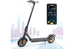 FOCIEL 10'' Monopattino Elettrico Adulto, Scooter Elettrico Pieghevole con Motore 350W e Batteria 36V 10.4Ah, 20-35Km di Autonomia, Velocità fino a 25KM/H, Pneumatici da 10"