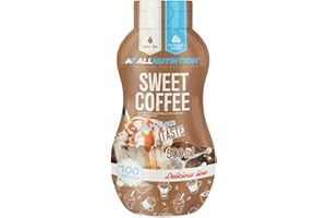 ALLNUTRITION Sweet Sauce - Sauce pour Desserts - Sirops Hypocaloriques - Dessert Nutritionnel - Faible en Calories - Collations Saines - 500 ml - Sweet Coffee