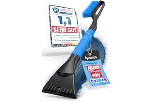 ‎LYVANAS Lyvanas Eiskratzer Auto mit Besen TESTSIEGER 2025* - Ergonomischer Profi Schneebesen Auto schnell & stark - Langlebiger & schonender Scheibenkratzer Auto lang & vielseitig - stabiler Schnee Auto Besen