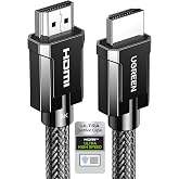 Ugreen HDMI 2.1 Kablosu 8K HDMI Kablosu 2.1 8K 60Hz 4K 120Hz 48Gbps Dolby Vision eARC 3D HDCP2.2 HDR10 VRR HDMI 8K Kablosu PS