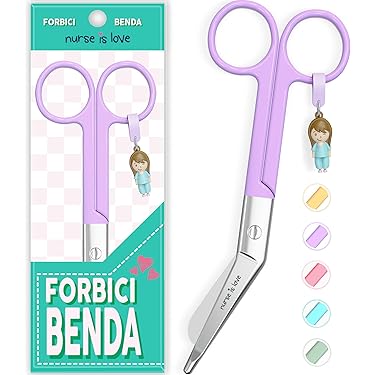 Forbici Chirurgiche Per Infermieri - 14 Cm - Fantasia Orme - Lister - Foto 4