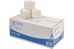 Andarta - Premium 2Ply Bulk Pack Toilet Tissue - Pack of 36 (9000 Sheets) - Strong and Durable White Toilet Paper - Perfect for Bathroom and Office Use - Quality Bulk Toilet Rolls for Dispensers