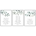 Bible Verse Print Set of 3 Pictures, Scripture Botanical Prints Wall Art Christian Gifts A4 UNFRAMED, Crafty Cow Design
