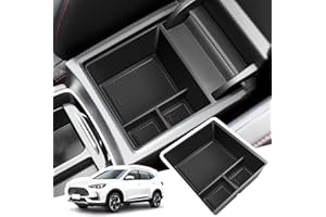 BIBIBO Scatola portaoggetti per MG HS/EHS EV/HS Plug-in Hybrid 2018-2024, organizer centrale con tappetino antiscivolo, braccioli, vano portaoggetti