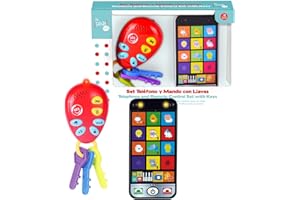 TACHAN - Set Llaves y teléfono bebé - Música y Sonidos - Juguete Primera Infancia - con Linterna (CPA Toy Group 782T00836)