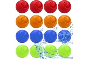 YSDYY Globos de agua reutilizables de 16 piezas, globos de agua de llenado rápido y fácil de atar, bola de cascada autosellante, adecuado para fiestas en la piscina, juegos de batalla de agua