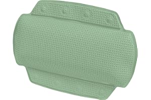 Spirella badkudde Alaska Basilika grön med 8 sugkoppar antibakteriell, halkfri 23 x 32 cm tvättbar, tillverkad i Tyskland