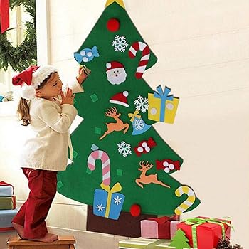 Aolvo Felt Christmas Tree 3ft Large Puzzle Handmade Diy Christmas