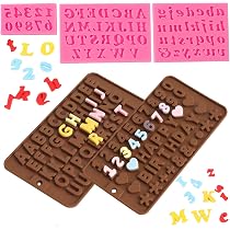 Moules En Silicone Pour Chocolats, Lettres Et Chiffres - Lot De 6, Résistants Au Four Et Congélateur - Idéal Décoration Gâteaux - 4