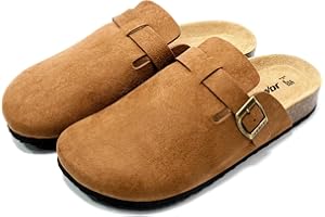 JOMIX Sabots Homme avec Boucle Chaussons Homme Pantoufles Homme Sandales Homme Élégant Chaussures à Semelle en Liège Confortable pour Intérieur et Extérieur