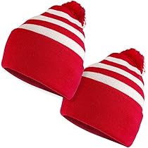Armycrew Red White Striped Pom Pom Cuff 