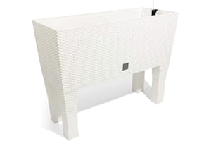 Pot haut 72 L Prosperplast Rato caisse haute de plastique en couleur Blanc, 65 (hauteur) x 80 (largeur) x 33 (profondeur) cms