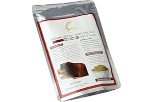 SVATV - Colore per capelli all'henné BORGOGNA con 9 erbe II Mehndi per capelli, Colore naturale per capelli II 227 g, 0,5 libbre, 08 once