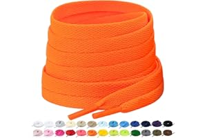 STEPACE 2 Paia di Lacci Piatti,Ricambio da 8 mm (Larghezza) per Scarpe da Ginnastica