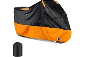 AOOSA Motorcykelskydd för utomhus XXL, Motorcykelgarageplane 210D, vattentät stoftätt UV-skydd med låsöga, vindtät spänne, vä