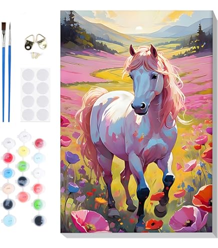 Schilderen op Nummer - Paard in de Sneeuw | Thimble Toys