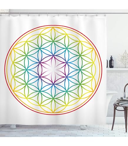 Duschvorhang Mit Bunten Blasen – 175 X 190 Cm, Wasserdichter Stoff Für Modernes Badezimmer
