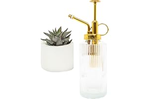 THE USEFUL CO. MEKKAPRO Clear Glass Plant Mister for inside, Mister for Plants, Plant Sprayer Mister, Decorative Plant Mister Spray Bottle with Adjustable Nozzle for indoor plants, Succulents (230ml/ 7.8oz)