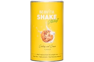‎BEAVITA BEAVITA Vitalkost Diät-Shake Cookies and Cream (572g) Abnehmen* - vitamin-und nährstoffreicher Mahlzeitersatz mit Eiweiss Protein Pulver - Protein shake zum abnehmen