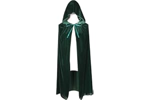Txian Kids Hooded Velvet Cloak Halloween Christmas Fancy Cape for Kids