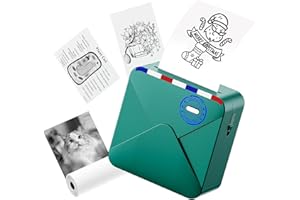Omezizy Mini Drucker für Smartphone-M02S Mini Sticker Drucker, Bluetooth Thermodrucker, Mini Fotodrucker für Handy, Minidrucker, Pocket Printer für Studium, Fotos, Scrapbooking, Geschenke