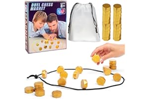 JOYCABIN Jeu d'échecs magnétique, Jeu de Table magnétique, Jeu d'échecs magnétique Portable pour fêtes de Famille, Jeux de fête d'anniversaire