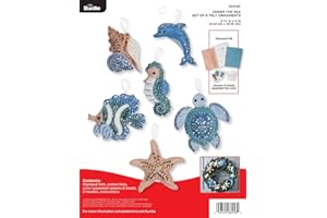 Bucilla Felt Ornaments KIT Under SEA, lace, One Size