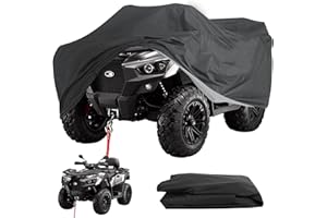 PZJFH ATV Protective Cover, Winterproof Waterproof Outdoor Motorbike Cover 190T Oxford Fabric with Lock Holes Motorcycle Dustproof Cover, for Most ATV Motorcycle Mobility Scooter