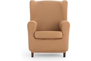 Eysa - Funda de sillón orejero elástica Ulises - Color Mostaza