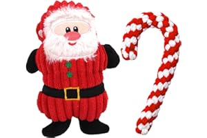 TaimeiMao 2PCS Hundespielzeug Weihnachten,Quietschende Hundespielzeug,Kauspielzeug für Weihnachten,Hundespielzeug Seil,Intelligenzspielzeug für Hunde,Denkspiele