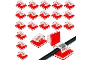 BNPHSIN 50PCS Cable Clips, Clear Adhesive Cable Holder Clips, Wall Wire Clips for Cable Management, Strong Cord Clips, Wire Holders for Wall, Under Desk, Christmas Lights, Car, Outdoors Fairy Light