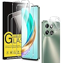 DETUEUA Protector De Pantalla Para Honor X8b, [2+2 Piezas] Completa Protector Lente Cámara Y HD Cristal Vidrio Templado, Anti Arañazos, Sin Burbujas