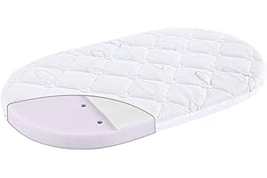 Träumeland Materac "Brise Light" do wózka dziecięcego, rozmiar 78 x 36 cm, owalny kształt