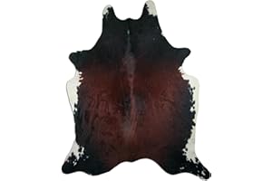 ‎LIVORIO Livorio Premium Kuhfell Teppich - schwarz braun weiß - tornasol - einmaliges Naturprodukt aus Südamerika | Rinderfell | Echtfell