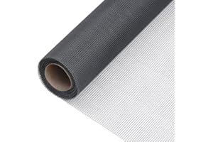 vidaXL Fliegengitter Fliegennetz Insektenschutz Gitter Gewebe Gaze Rolle Meterware Mückengitter Mückenschutz Tür Fenter Fiberglas 100x500cm Grau