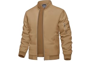 TACVASEN Blouson Bomber Homme Veste Léger Automne Vestes Baseball D'ExtéRieur Veste Classique Softshell Blouson avec Poches