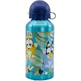 Stor Bluey 400 ml Aluminium Bottle with Spout and Safety Cap for Children - Light and Resistant