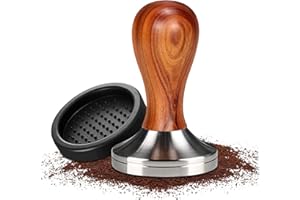 JOYBOY Tamper à café,Tampon à café,Espresso Tamper,Tasseur Presse à Café en INOX avec Coussin Silicone,Set de tampons à café design,Tasseur Presse à Café pour Amateurs de Café